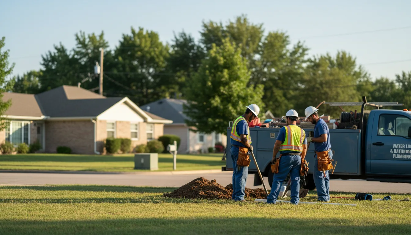 Residential water line and bathroom plumbing service in Massapequa Park, NY
